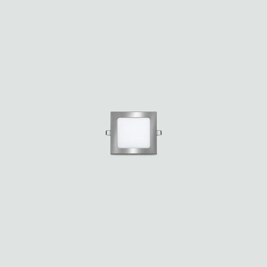 Panel LED Cuadrado Empotrable Filo Niquelado