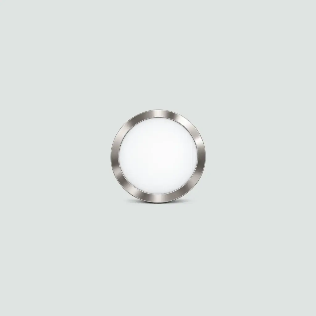 Panel LED Redondo Sobrepuesto Filo Niquelado