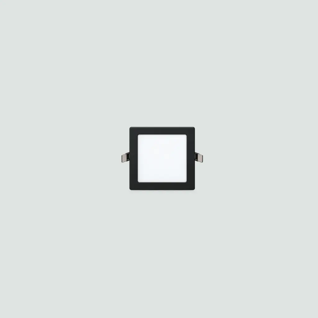 Panel LED Cuadrado Empotrable Filo Negro