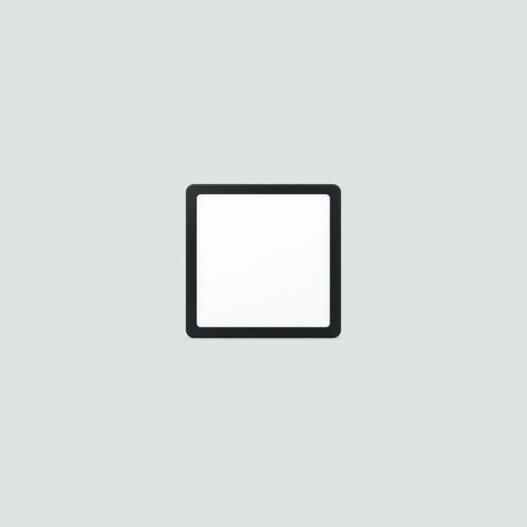Panel LED Cuadrado Sobrepuesto Filo Negro