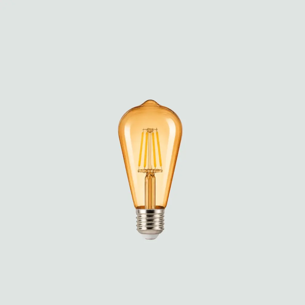Foco LED Zafiro Ámbar E27 St64