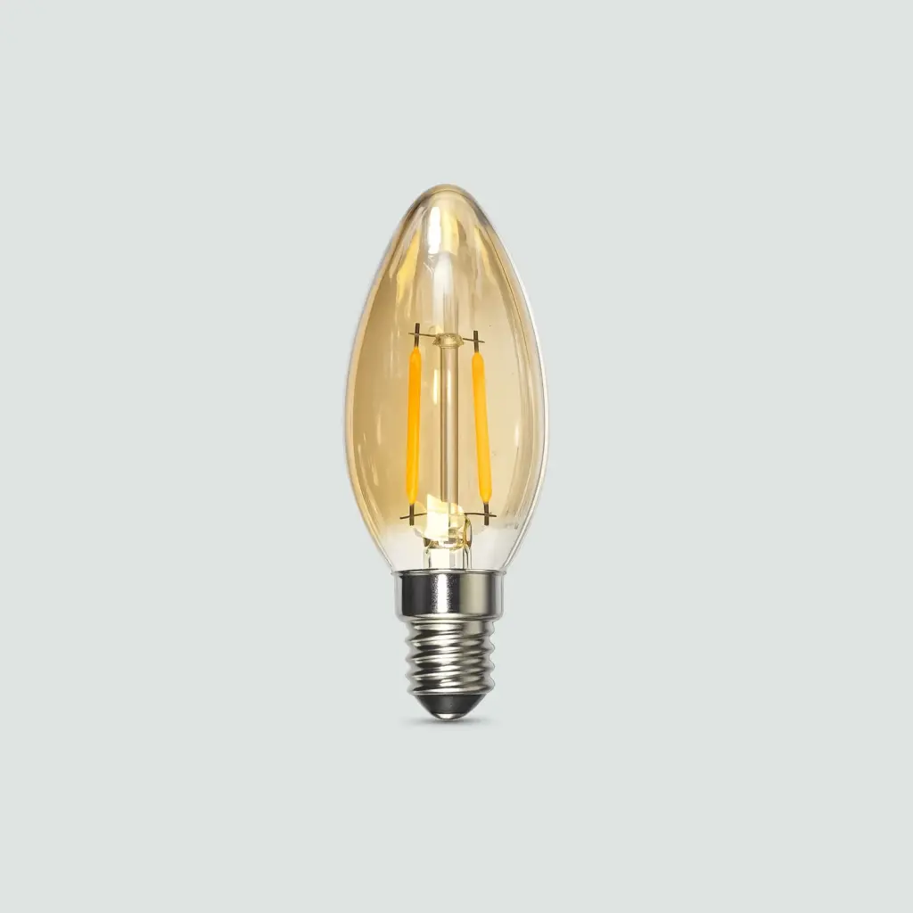 Foco LED Vela Ámbar Zafiro E14
