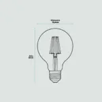 Foco LED Globo Espiral Ámbar E27 G125 02.001.0619