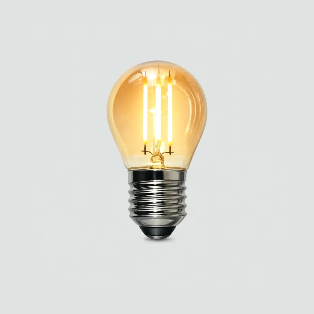 Foco LED Miniglobo Zafiro Ámbar E27 G45