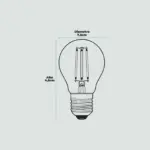 Foco LED Miniglobo Zafiro Ámbar E27 G45 02.001.0657