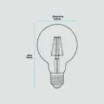 Foco LED Globo Ámbar E27 G95 02.001.0747