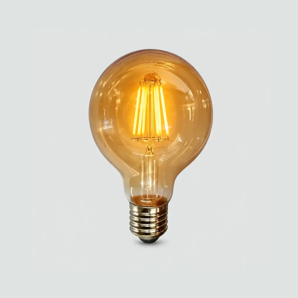 Foco LED Globo Ámbar E27 G80