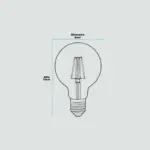 Foco LED Globo Ámbar E27 G80 02.001.0750