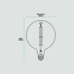 Foco LED Globo Ámbar E27 G200 02.001.0769
