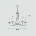 Lámpara Candelabro Negro 02.010.0172