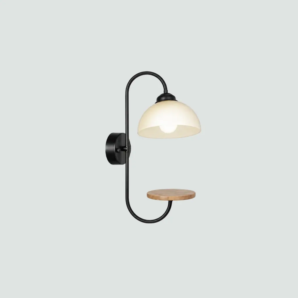 Aplique De Pared Mini Estante Negro