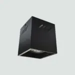 Conjunto Carcasa Aplique De Techo Cuadrado Dicroico Negro 02.010.0179