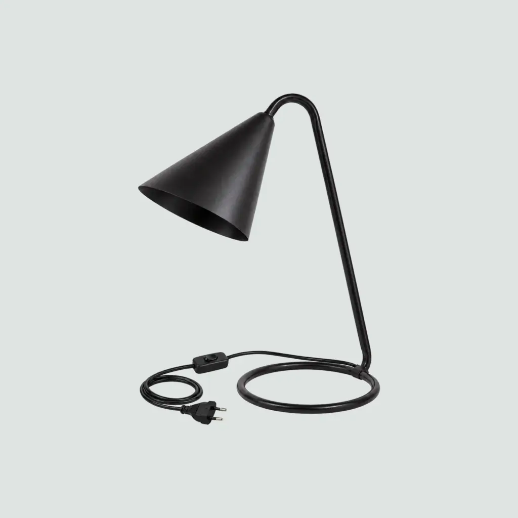 Lámpara De Mesa Cónica Minimalista