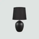 Lámpara De Mesa Cerámica Esfera Negra E14 02.010.0254