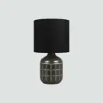 Lámpara De Mesa Cerámica Texturizada Negra 02.010.0255