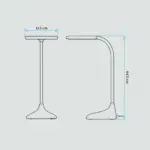 Lámpara De Escritorio Flexo Base Rectangular LED 5W 02.010.0404
