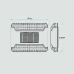 Aplique De Pared Solar Cuadrado Cristal Recargable 02.010.0411