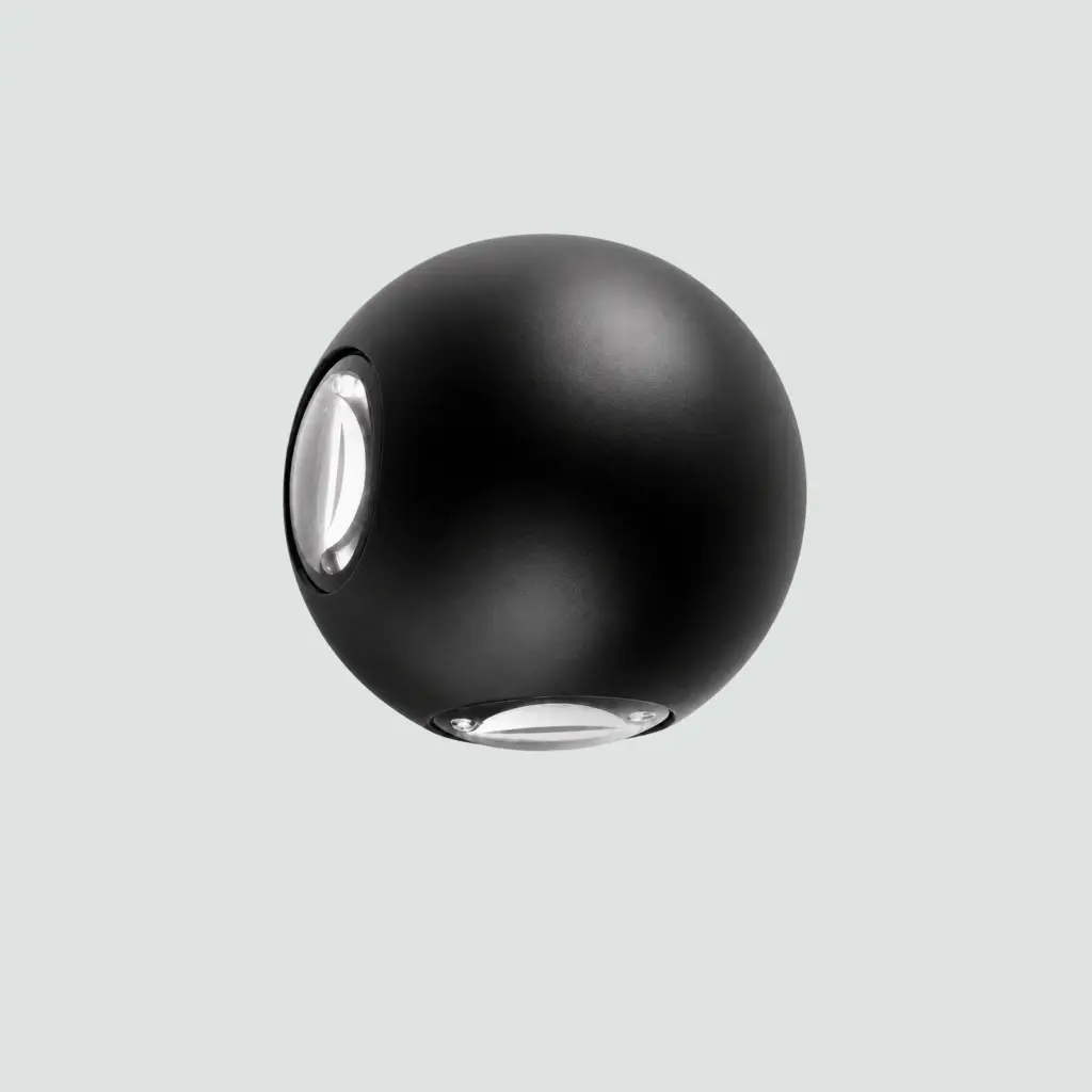 Aplique De Pared Esfera Negra 12W-3200K