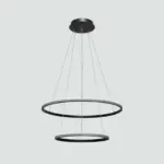 Lámpara Circular-Saturno/Negro + Blanco/80W 02.010.0477