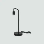 Lámpara De Mesa Minimalista Negra De Metal E27 02.010.0498
