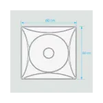 Ventilador De Techo Con Luz LED-Cuadrado Blanco 02.029.0004