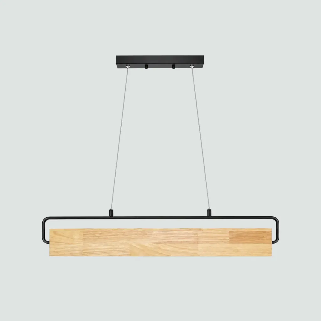 Lámpara Madera Rectangular