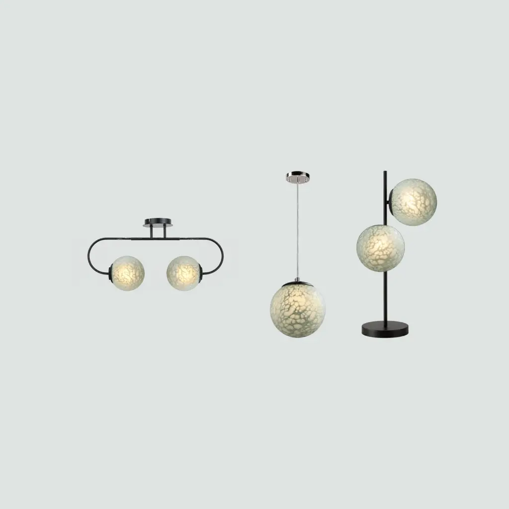 Conjunto De Lámparas Esfera Luna