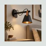 Aplique De Pared Cono Negro Atigrado padre variable