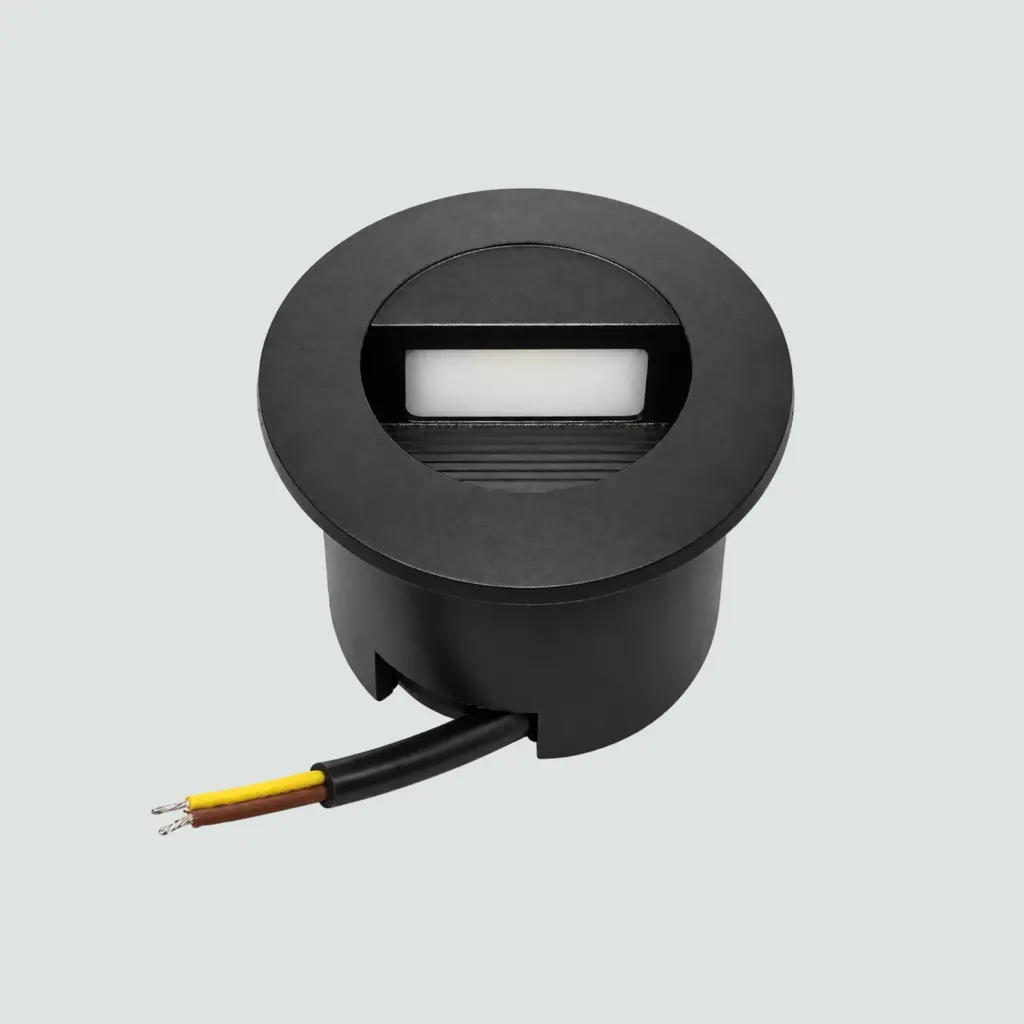 Foco De Grada Redondo Negro-3W-3000K