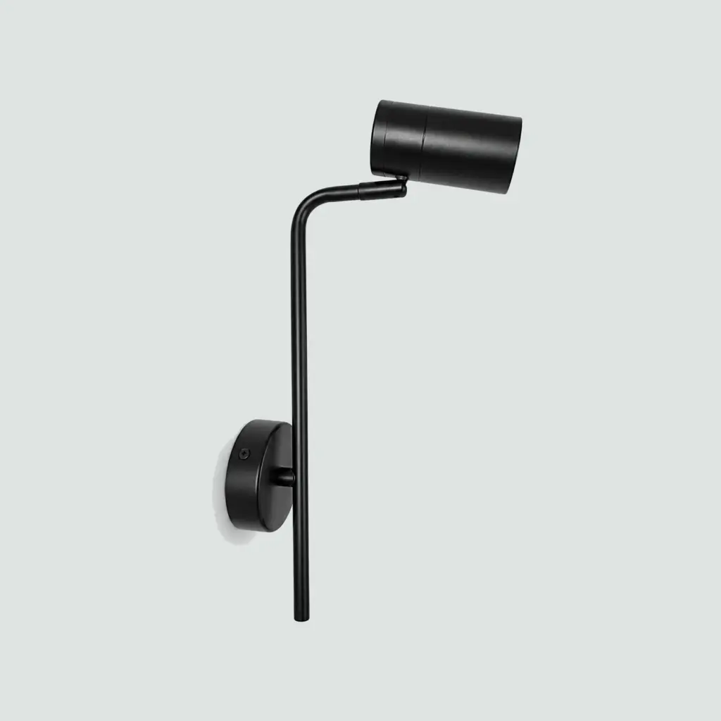 Aplique De Pared Negro Cabeza Móvil