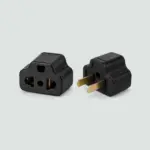 Enchufe Adaptador De Plano A Redondo Negro 02.015.0356