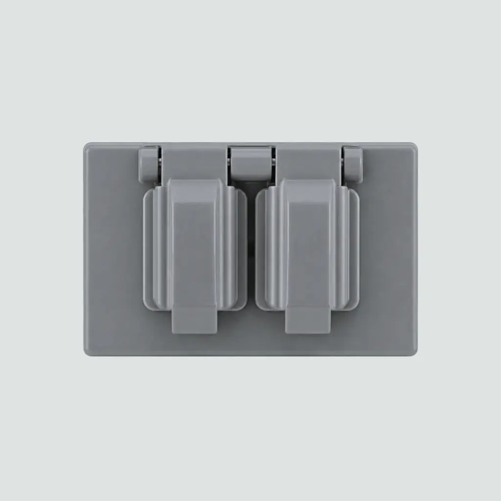 Placa Con Tapa Gris