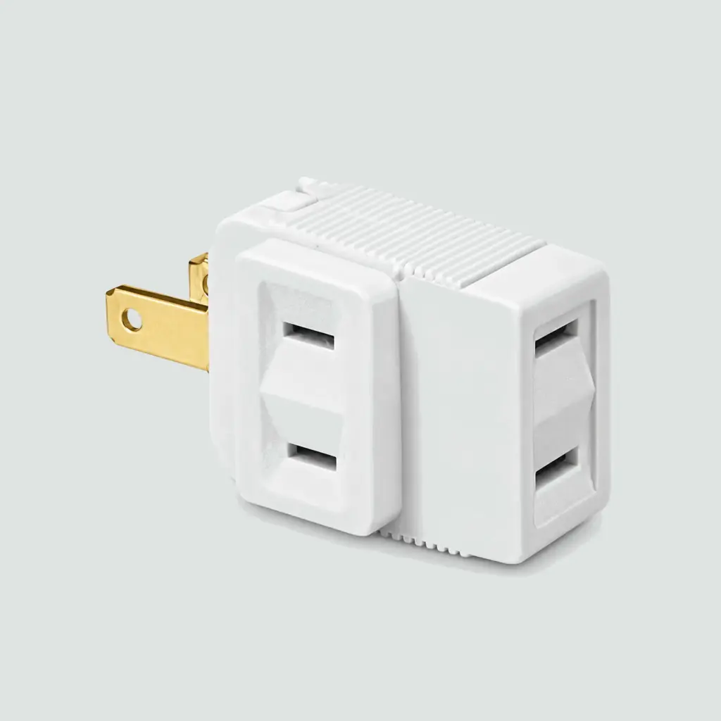 Enchufe Adaptador 3 Tomas Gris