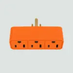 General Tomacorriente Adaptador Triple Polarizado 15 A Naranja 02.015.0435