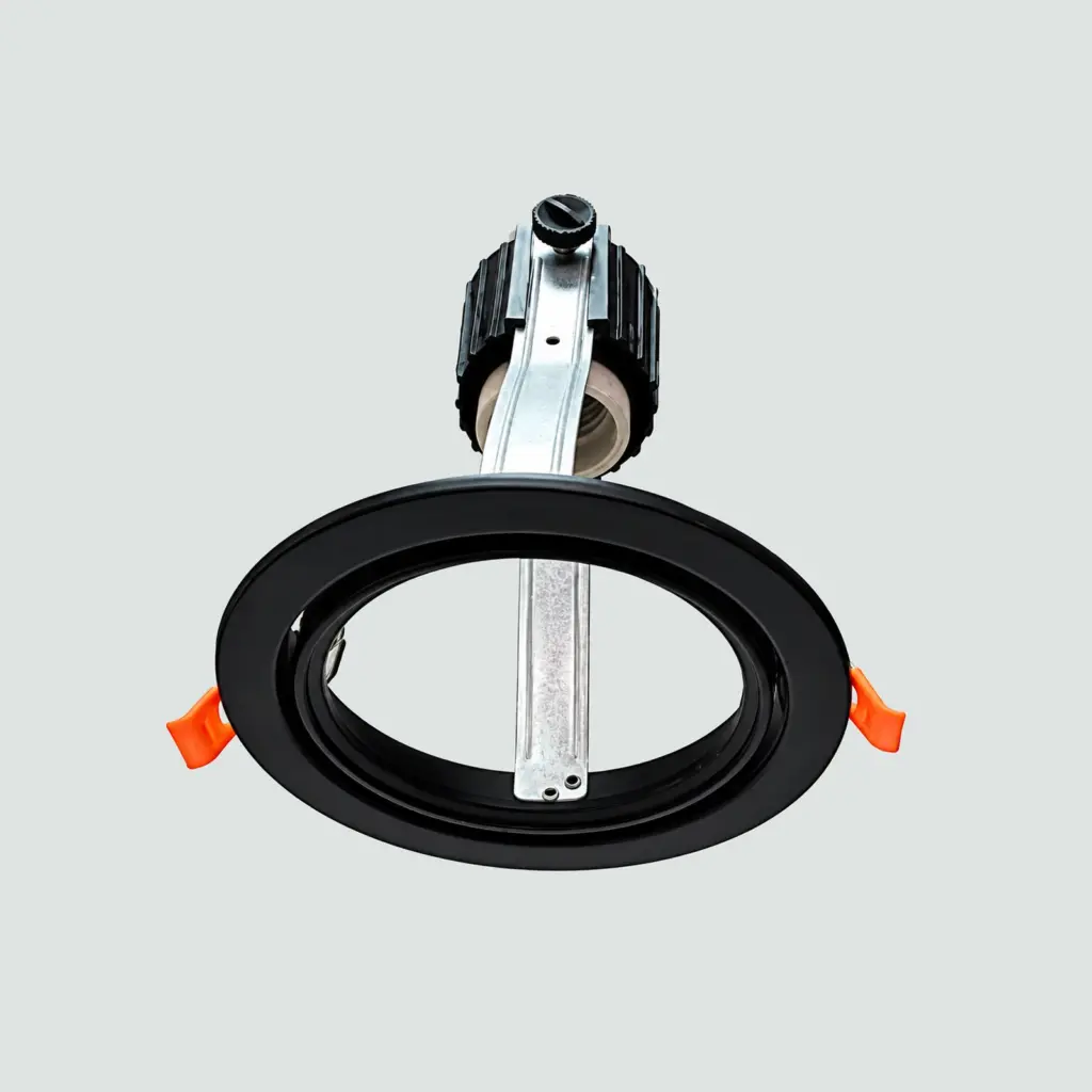 Carcasa Empotrable Negra Par 30-E27