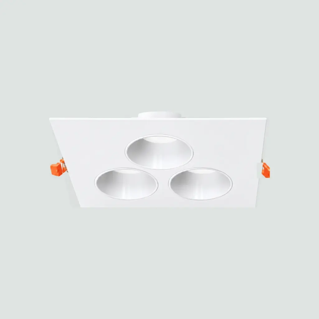 Carcasa Ojo De Buey Cuadrado Triple-Gu10/G5