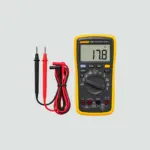 Multímetro Digital Lcd AC/DC 19 × 9 × 3.3 Cm Negro + Amarillo 02.023.0002