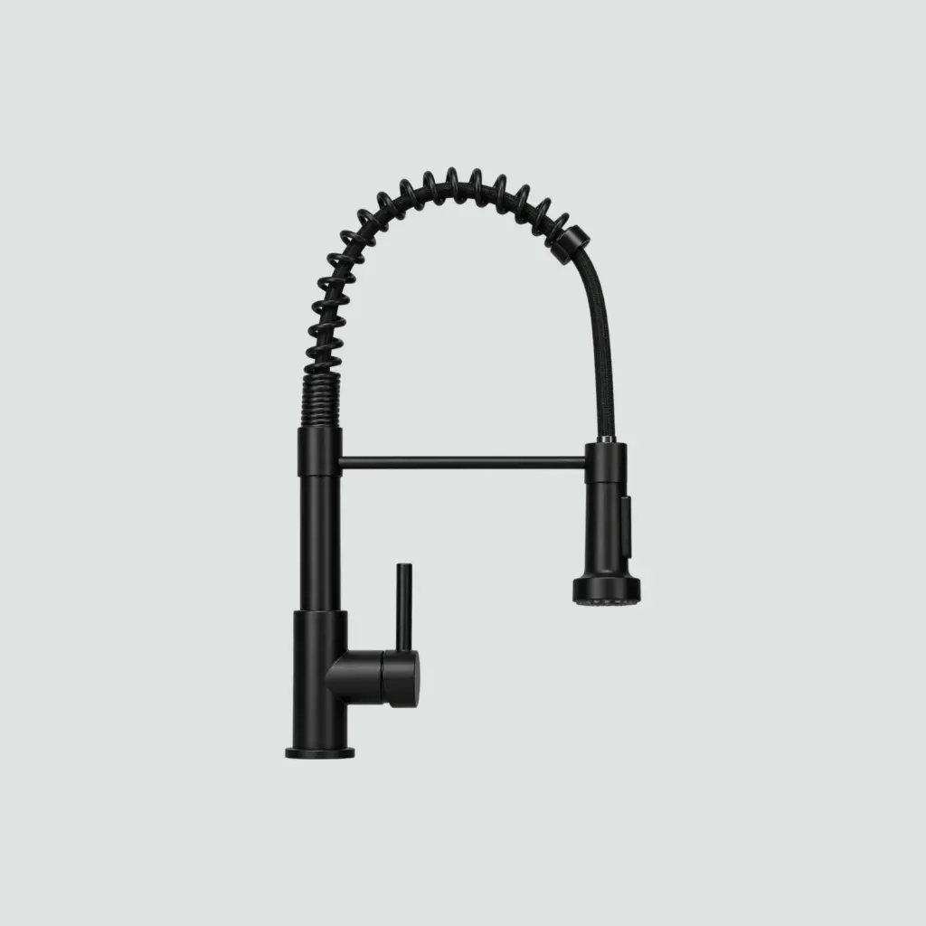 Llave Cocina Con Rociador Negro