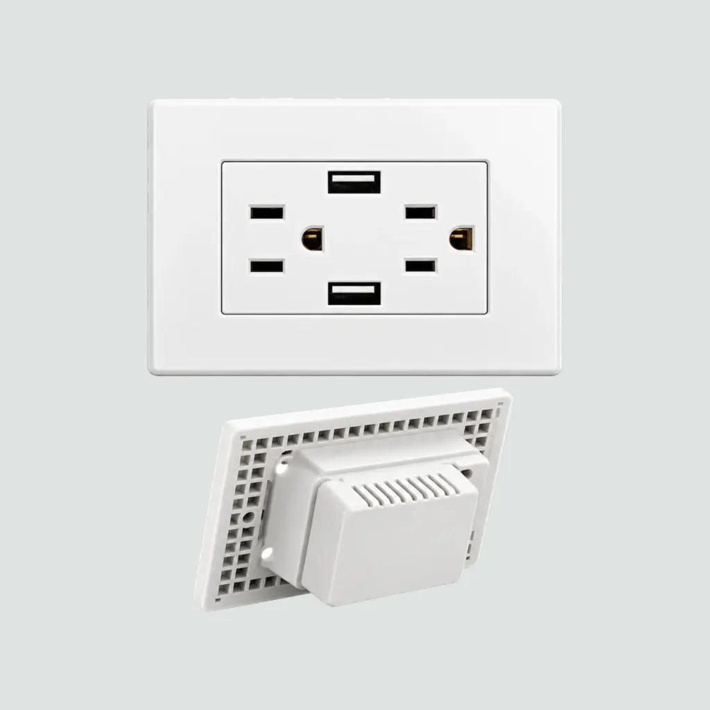 Tomacorriente Doble Gp Con 2 USB