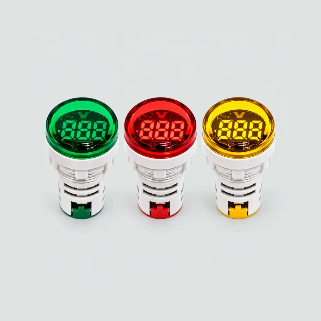 Luz Piloto Con Voltímetro
